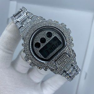 Luxury Chronograph Digital Led Diamond Waterproof Watch